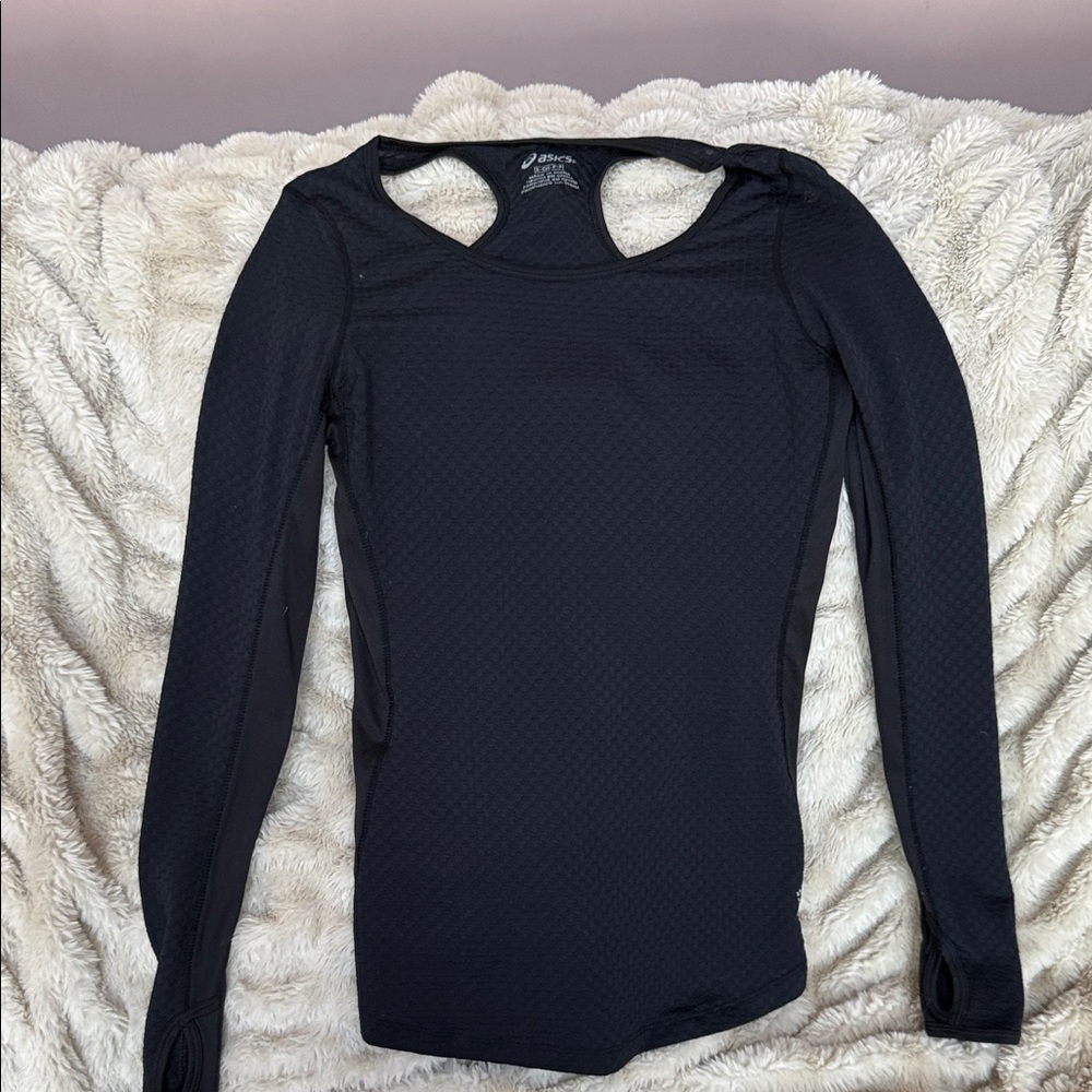 Asics Women's Black workout Long Sleeve Top - worn once  - Size S